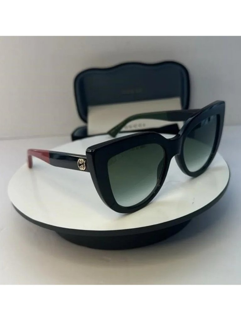 Brand New Gucci Gg0163sn 003 Black Grey Women Sunglasses